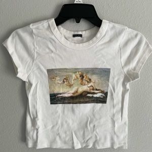 brandy melville white angel ashlyn top